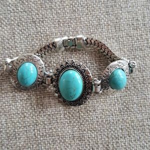 Turquoise and Silver Bracelet